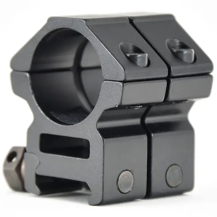 2 anneaux de portée de fusil de 1 pouce (25,4 mm) avec base de 20 mm – Finition noire mate, antichoc