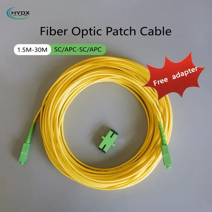 Câble de raccordement à fibre optique monomode 30m SC/APC-SC/APC pour installation réseau et système CATV occassions professionnelles et domestiques