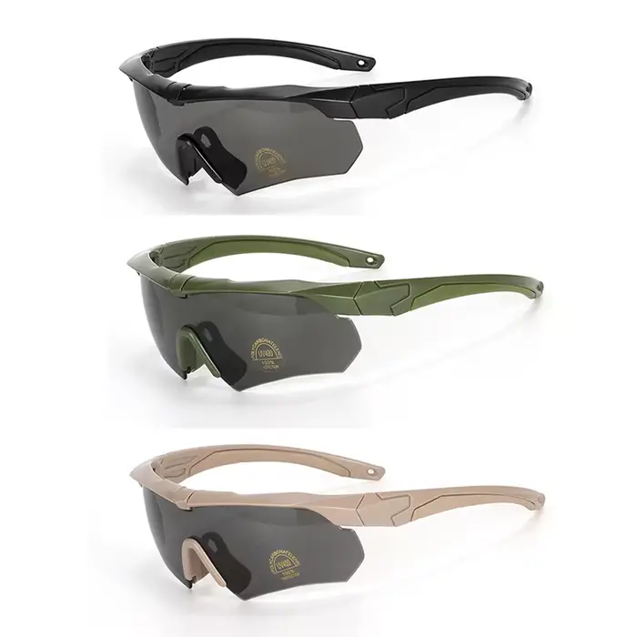 Lunettes tactiques polarisées 3 lentilles interchangeables pour chasse et sports outdoor protection vent poussière confort et sécurité