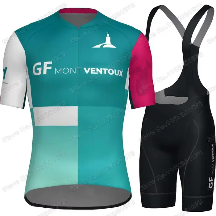 Maillot de cyclisme GF Mont Ventoux 2026 ensemble manches courtes vêtements de cyclisme été costume de chemise de vélo de route pour hommes cuissard à bretelles pour vélo occassions spéciales