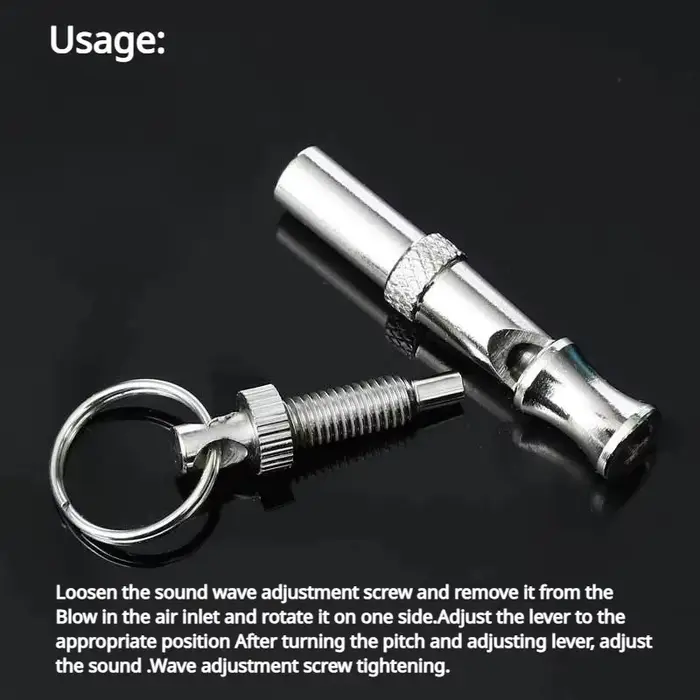Le sifflet ultrasonique pour chien produit un son à haute fréquence pour la formation professionnelle des chiens