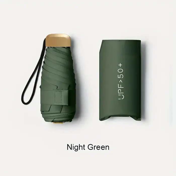 Parapluie de protection UV ultra-léger – Conception compacte et pliable avec poignée en acier inoxyd