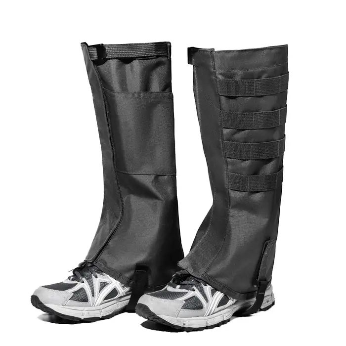 Guêtres de jambe pour hommes et femmes réglables pour les bottes de randonnée dans l'escalade chasse