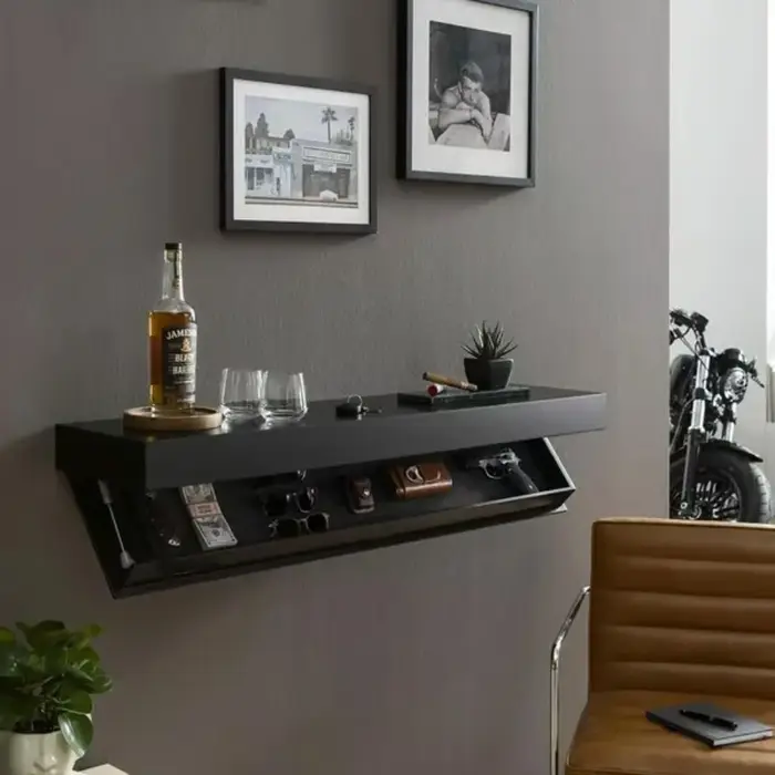 Étagère murale de styliste Magicflap, compartiment Secret multifonction, étagère flottante dissimulé