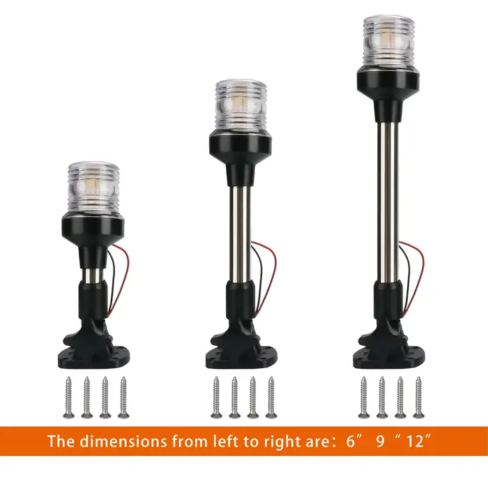 Feu d'ancrage pliable LED, lampe de signalisation de voile pour Marine, accessoires de Yacht de bate