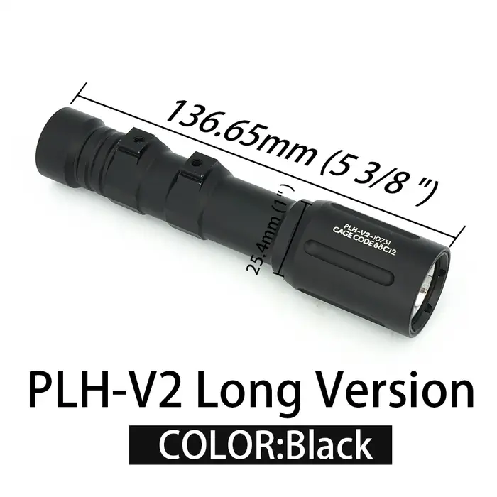 Lampe de poche tactique LED blanche PLH V2, lumière d'arme
