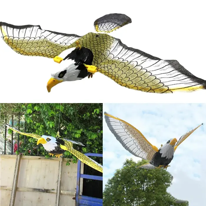 Éloigne-oiseaux suspendu en forme d'aigle, répulsif de type hibou volant, émeuilleur d'oiseaux en fo