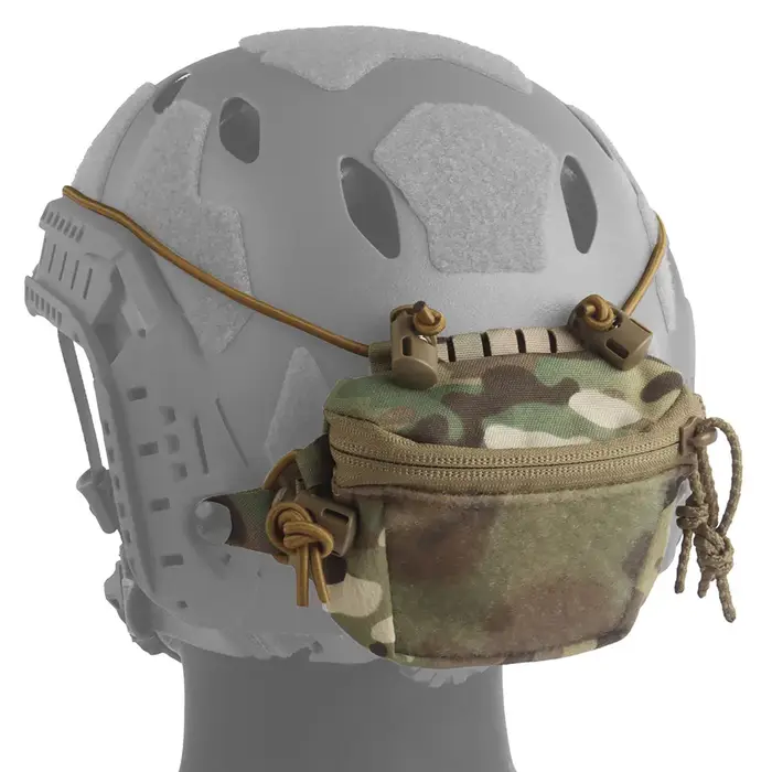 Poche arrière tactique SC Style pour casque de chasse - Boîtier batterie NVG et rangement accessoires