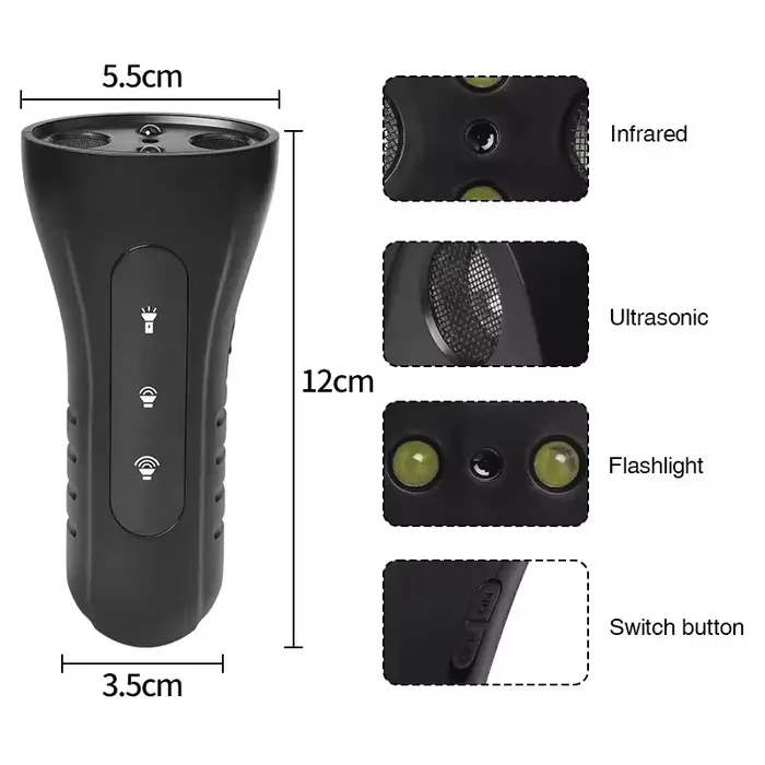 2025NEW accessoires pour animaux de compagnie produits d'entraînement et de comportement pilotes à ultrasons pilotes à ultrasons dissuasion des aboiements pour chiens
