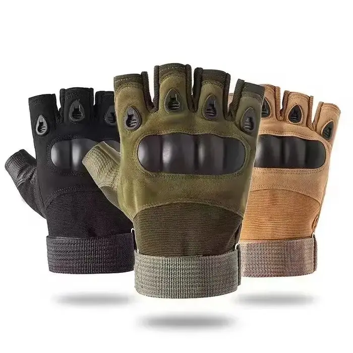 Gants tactiques mi-doigts pour chasse, tir sportif et paintball - Modèle militaire professionnel