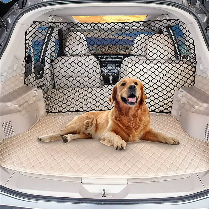 Barrière de transport pour chien, barrière de coffre pour chiens, accessoires de voyage, filet de Protection pour chien, porte-animaux de voiture pour hayon SUV, filet de sécurité en maille
