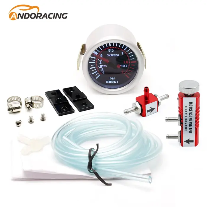 CNSPEED-Jauge Turbo Boost, 2 ", 52mm, 1-2 Bar, Len de fumée de voiture avec kit de contrôleur Turbo 