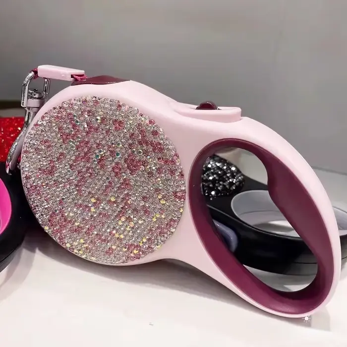 Laisse à enrouleur en nylon pour chiens et chats, réglable, durable et élégante pour petites et grandes races, idéale pour promenades et randonnées