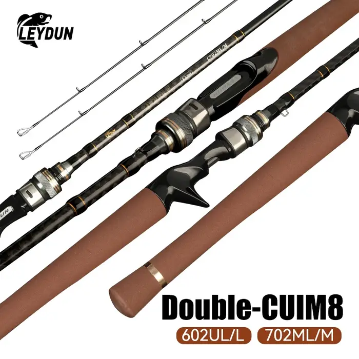 LEYDUN – canne à pêche Spinning ultralégère de 1.8m ou 2.1m, accessoire à 2 sections, adapté à la pr