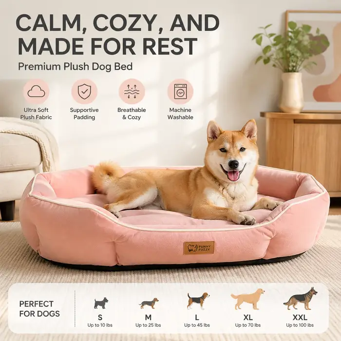 Coussin orthopédique en peluche douce et respirante pour chiens lits canapés apaisants pour animaux de compagnie occasions spéciales relaxation nuit confort durable