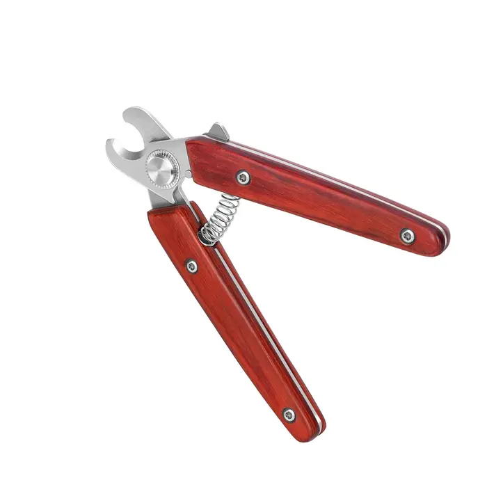 Coupe-ongles pour animaux de compagnie à manche en bois, outils de nettoyage pour chiens et chats, c