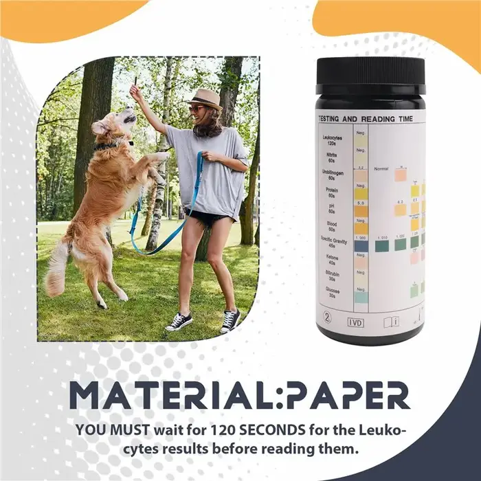 Bandes de test d'urine pour chiens et chats 100 tests paramètres santé urinaire analyse urinaire rapide et précise pour vétérinaires et propriétaires de maison