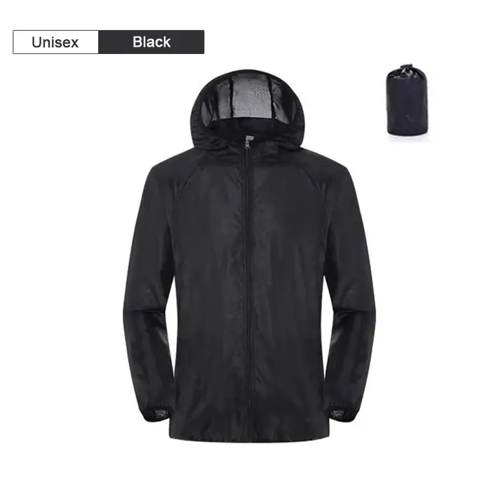 LNGXO Veste de randonnée imperméable unisexe,Homme Femme Camping Pêche Voyage Course à Pied Protecti