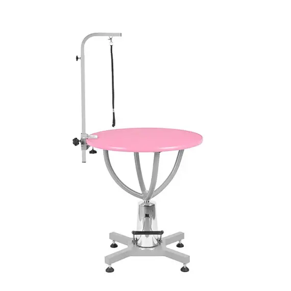 Table de toilettage rotative ronde pour animaux de compagnie, Table élévatrice hydraulique pour anim