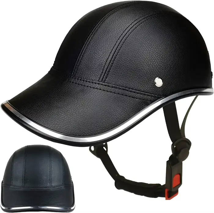 Casque de véloMoto MotocrossBicycle électriqueCasque de sécurité en cuir ABSCasque