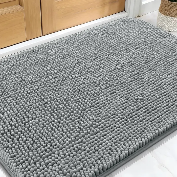 Tapis de porte pour chien pour pattes boueuses, absorbe l'humidité et la saleté, tapis absorbant ant