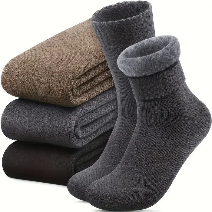 Lot 3 paires chaussettes randonnée chasse renforcées - Isolation thermique hiver