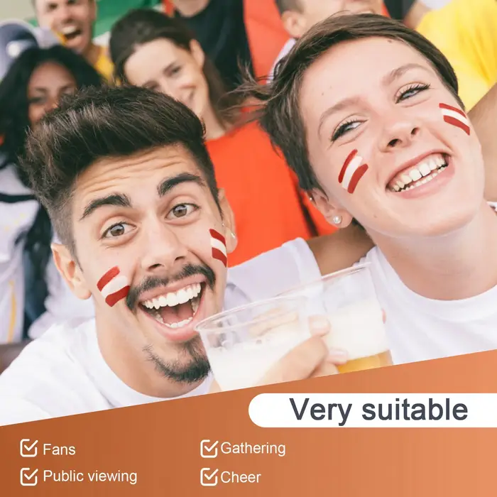 Bâton de peinture pour le visage avec drapeau de pays, bâton de brosse pour Fan de Football à rayure