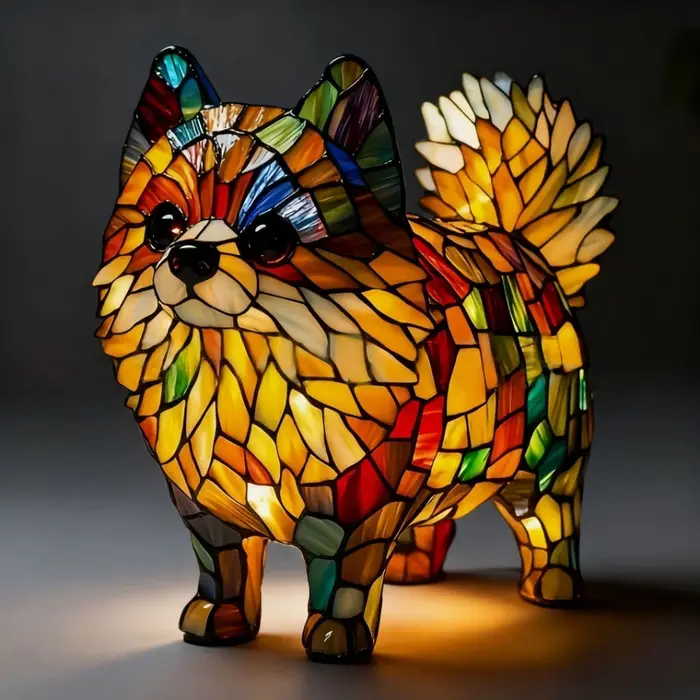 Figurines animales en résine avec lumières LED pour bureau et occasions spéciales décoration festive animaux de compagnie occasions cadeau Noël Halloween anniversaire Nouvel An
