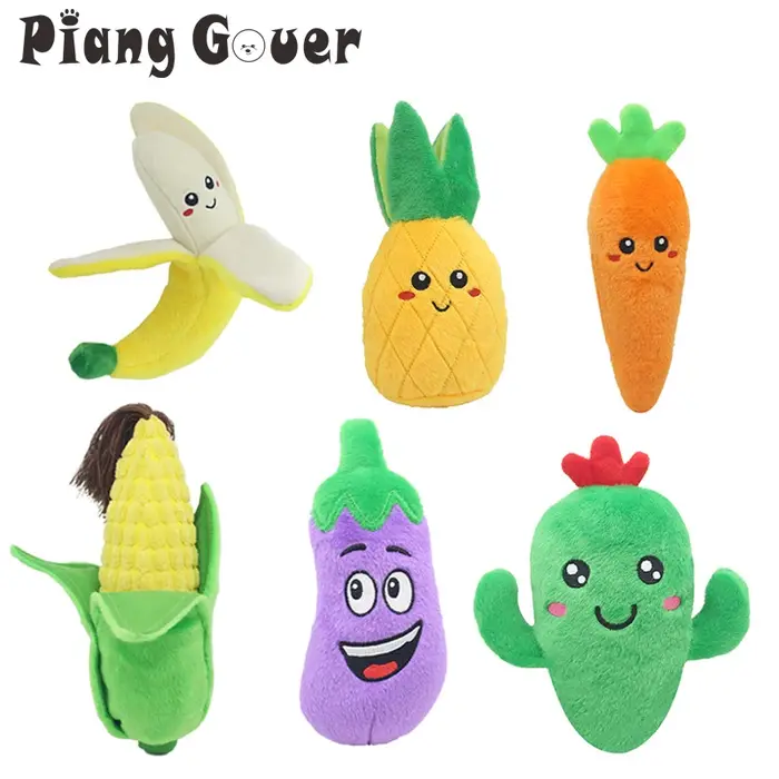 Jouet en forme de cactus et d'ananas pour chiens, jouet pour animaux de compagnie polaire et tissu, jouets grinçants, idéal pour le jeu et l'exploration