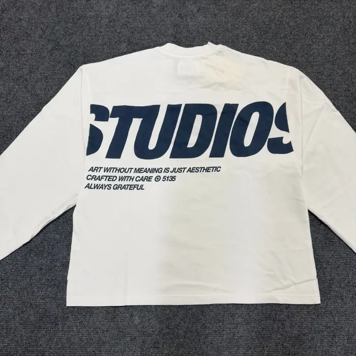EME Fashion T-shirt Homme à Motif Lettres Harajuku Hip Hop Streetwear Coton Été Manches Longues Hauts Blancs Vêtements