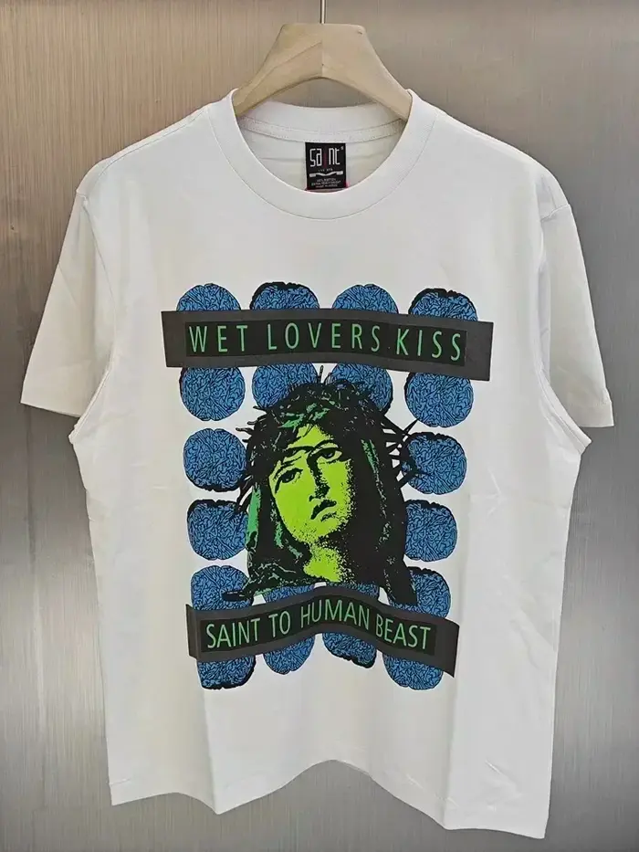 Saint Michael – t-shirts Vintage pour hommes et femmes, en pur coton de haute qualité, décontractés