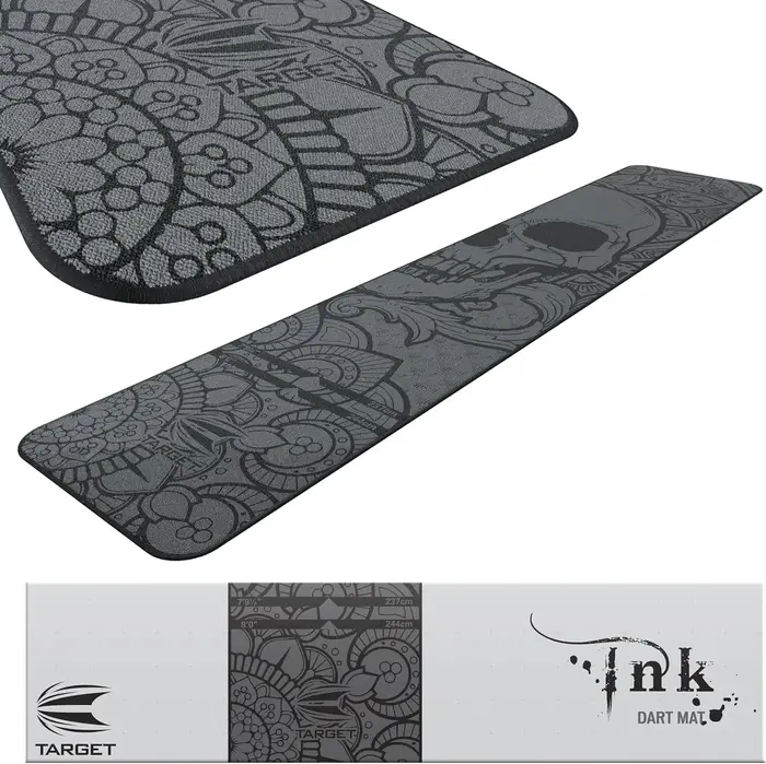 Tapis de fléchettes - Tapis de cible pour fléchettes avec ligne de lancer ; Tapis antidérapant, adap