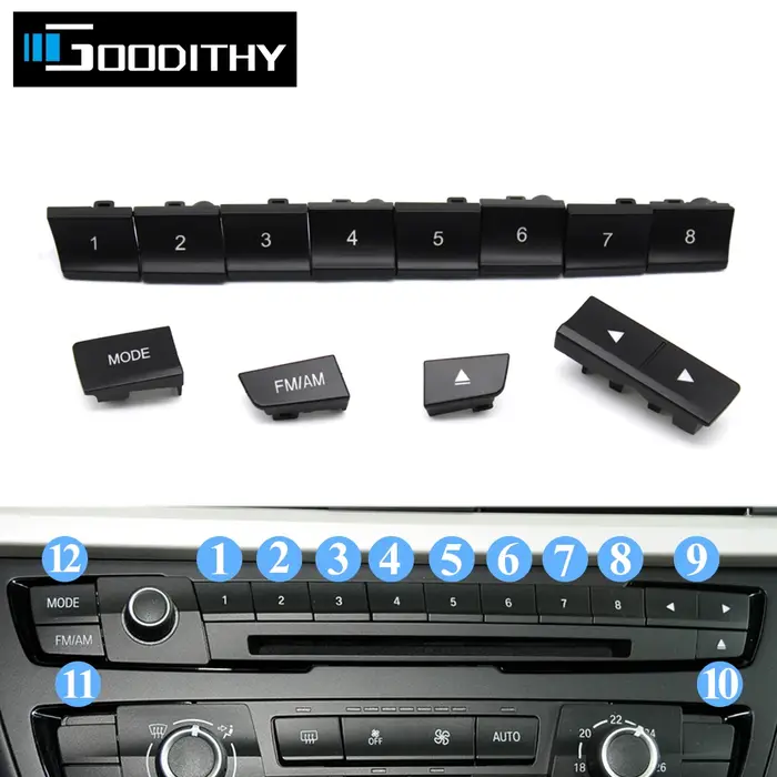 Couvercle de bouton de commutation à chiffres pour Console de tableau de bord avant de voiture, pour
