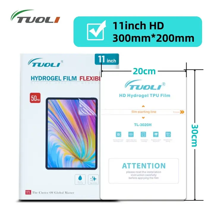 TUOLI 10 pièces tablettes universelles Film Hydrogel films protecteur d'écran pour iPad Air 11 pouce