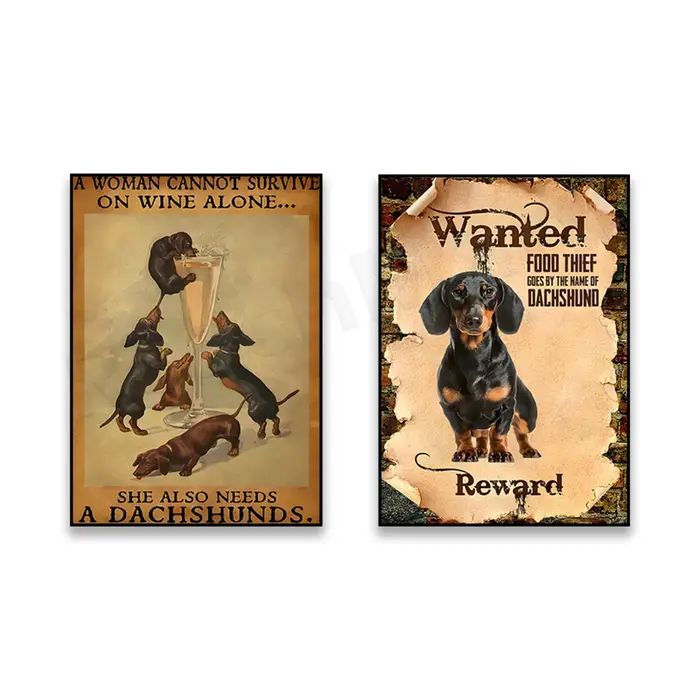 Affiche de signe de teckel