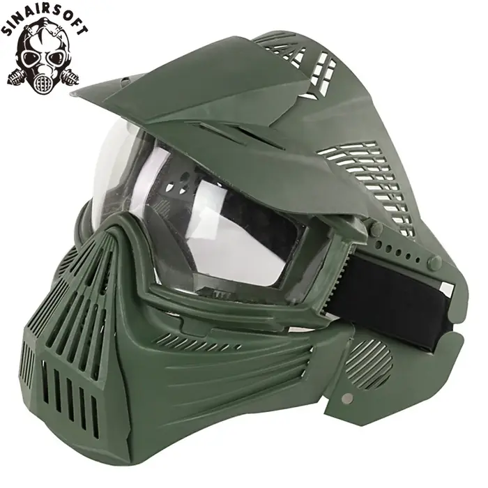 SINAIRSOFT  Tactical Full Face Protection High Strength CS Paintball Mask Field 