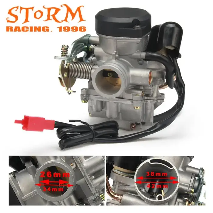 Carburateur de moto Racing 2T 4T universel pour CVK Carburador Motocross 21 24 26 28 30 32 34mm Powe