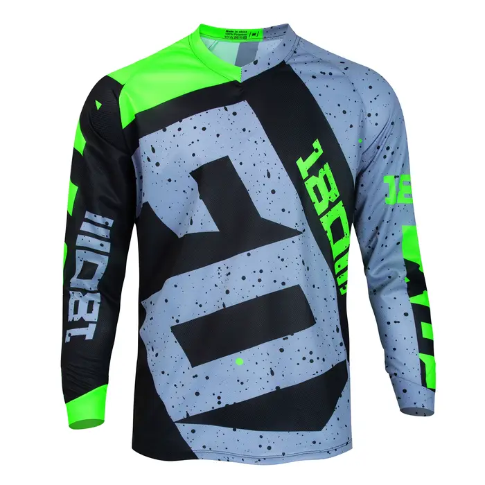 Maillot de cyclisme à motif alphabets pour hommes, chemise à manches longues, respirant actif, évac8