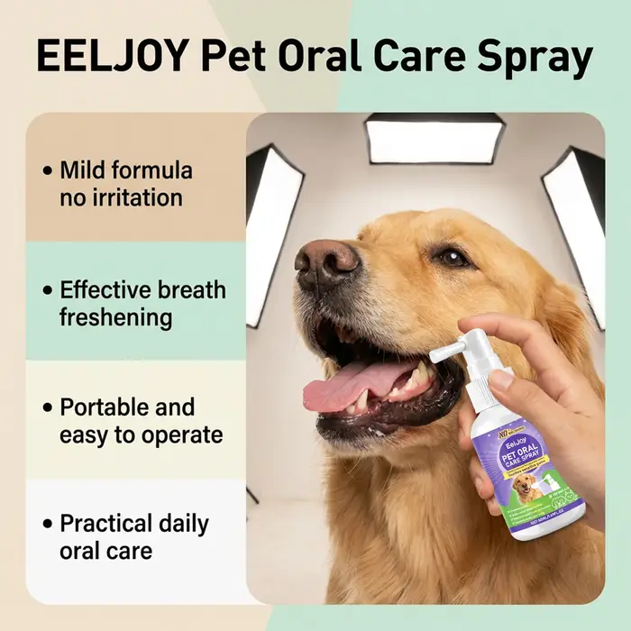 Nouveau Spray de Soin Buccal pour Animaux de Compagnie – Élimine la Mauvaise Haleine