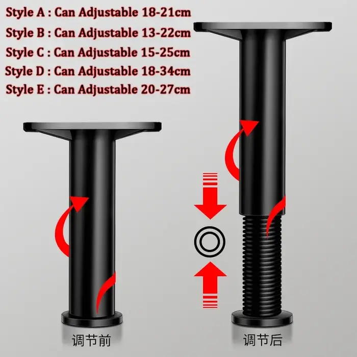 Cadre de Support de lit télescopique réglable, 1 pièce, Support de rehaussement de meubles, fixateur