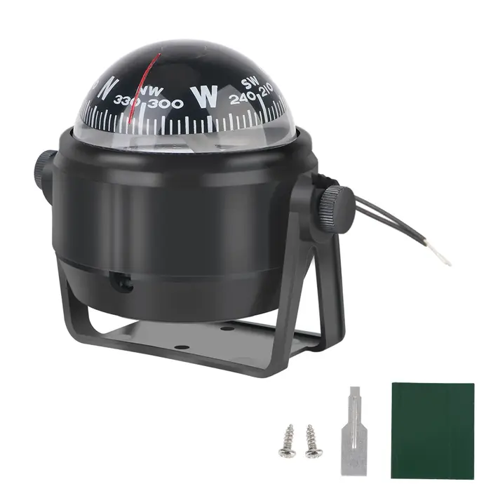 Boussole nautique étanche pour bateau, avec lumière LED électronique, Guide de voiture, accessoires 