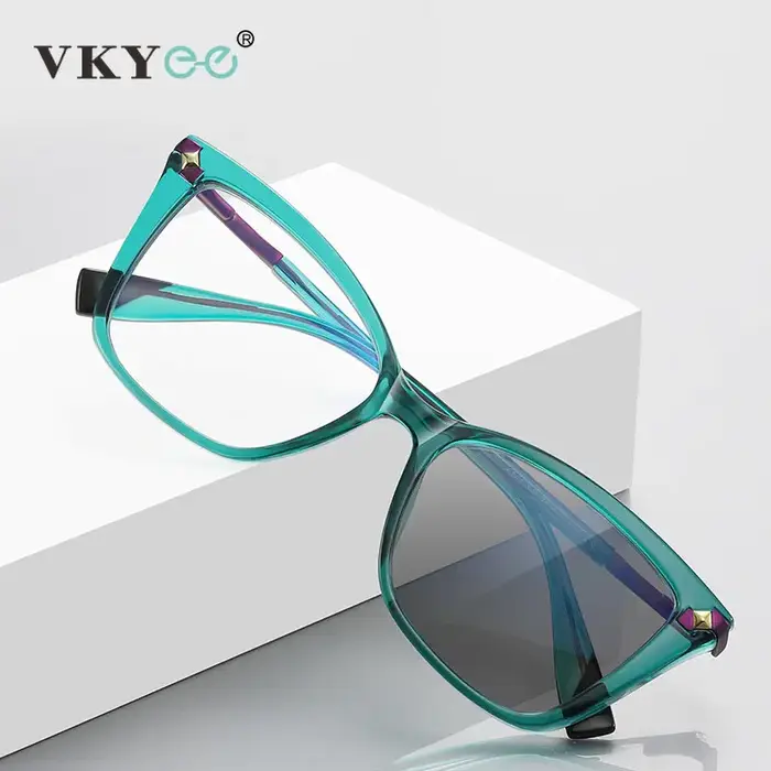 VKYEE mode lunettes de Prescription photochromiques pour femmes Modification du visage hypermétropie