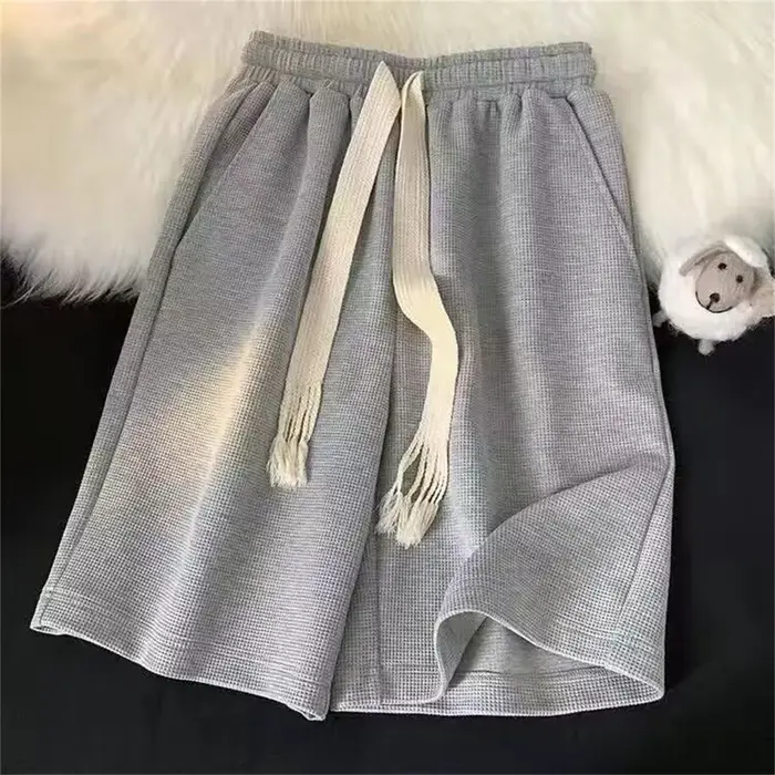 Short d'été solide et respirant pour hommes, marque tendance, léger, cordon de serrage, basket-ball,