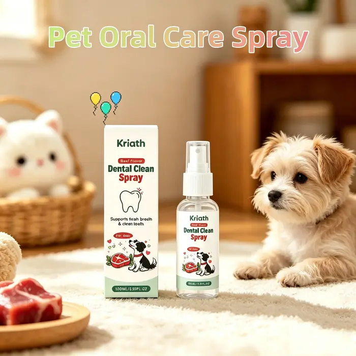 Spray Nettoyant pour Dents de Chien, Désodorisation Longue Durée, Élimine la Mauvaise Haleine, Fraîc