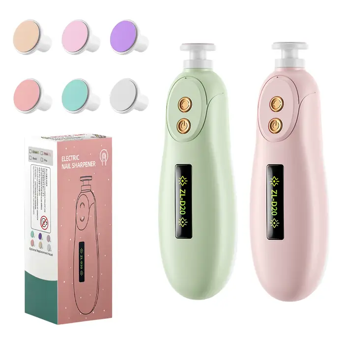 Lime à ongles électrique pour bébé, ensemble de soins des ongles avec lumière LED, coupe-ongles pour