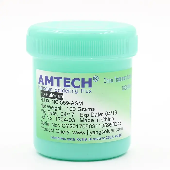 Pâte de Flux ASM 100% AMTECH-NC-559-100g, aiguille de Flux sans plomb, soudage BGA, couramment utili