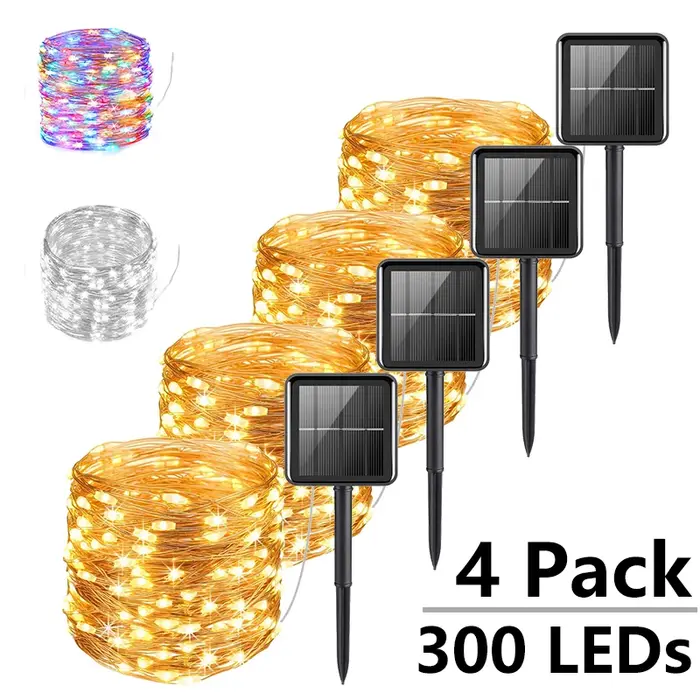7 M/12 M/22/32 M solaire Led fée lumière extérieure feston Led étanche guirlande chaîne lumières fêt