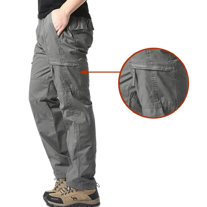 Pantalon cargo homme coton qualité supérieure poches multiples tactique printemps automne camping randonnée travail