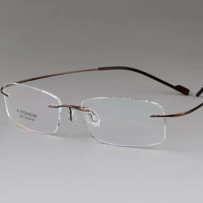 BCLEAR-Lunettes sans monture en titane pur unisexe, monture optique sans monture, lunettes à mémoire