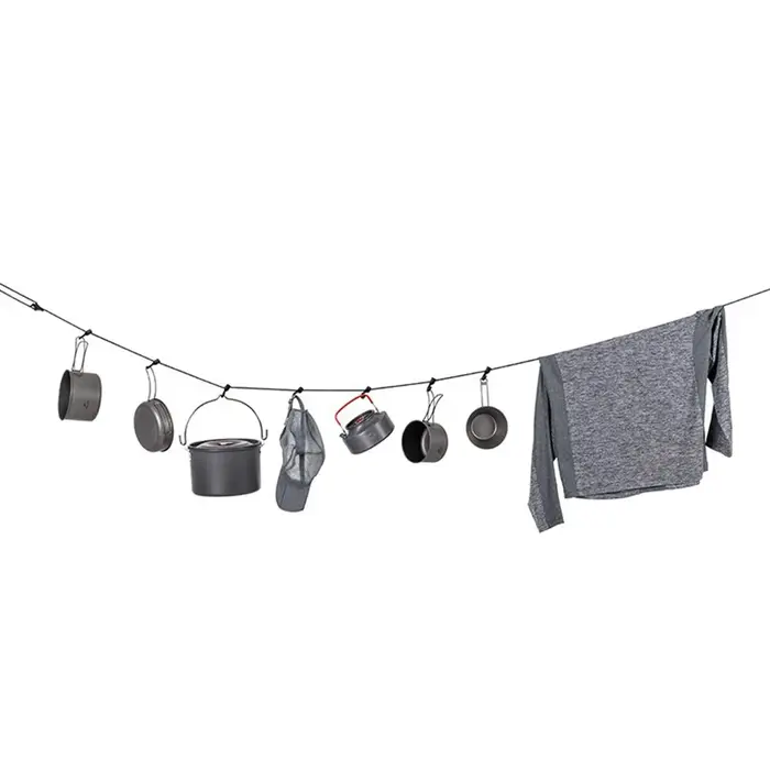 Corde à linge de Camping et de voyage, 3.5-5m, Portable et réglable, pour randonnée, hôtel, lavage d